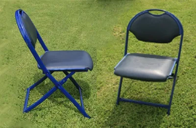 Blue folding chair