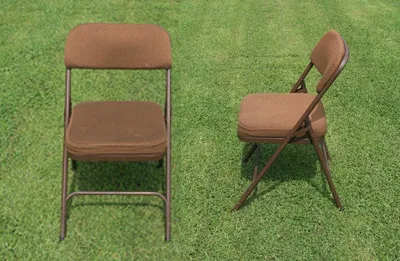 Brown folding chair