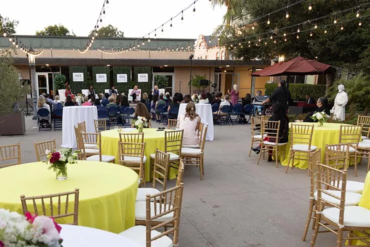Rose Hills Plaza arranged for an outdoor event at Doheny Campus