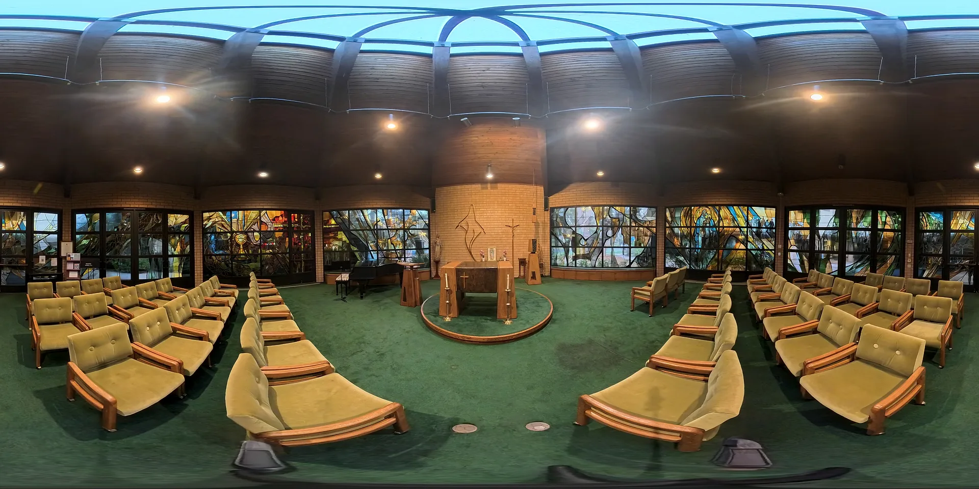 360-degree preview of Chapel interior at Our Lady of Mercy Chapel